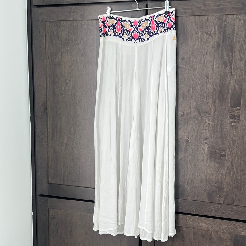 Ladies OndadeMar Ivory Wide Leg Trousers